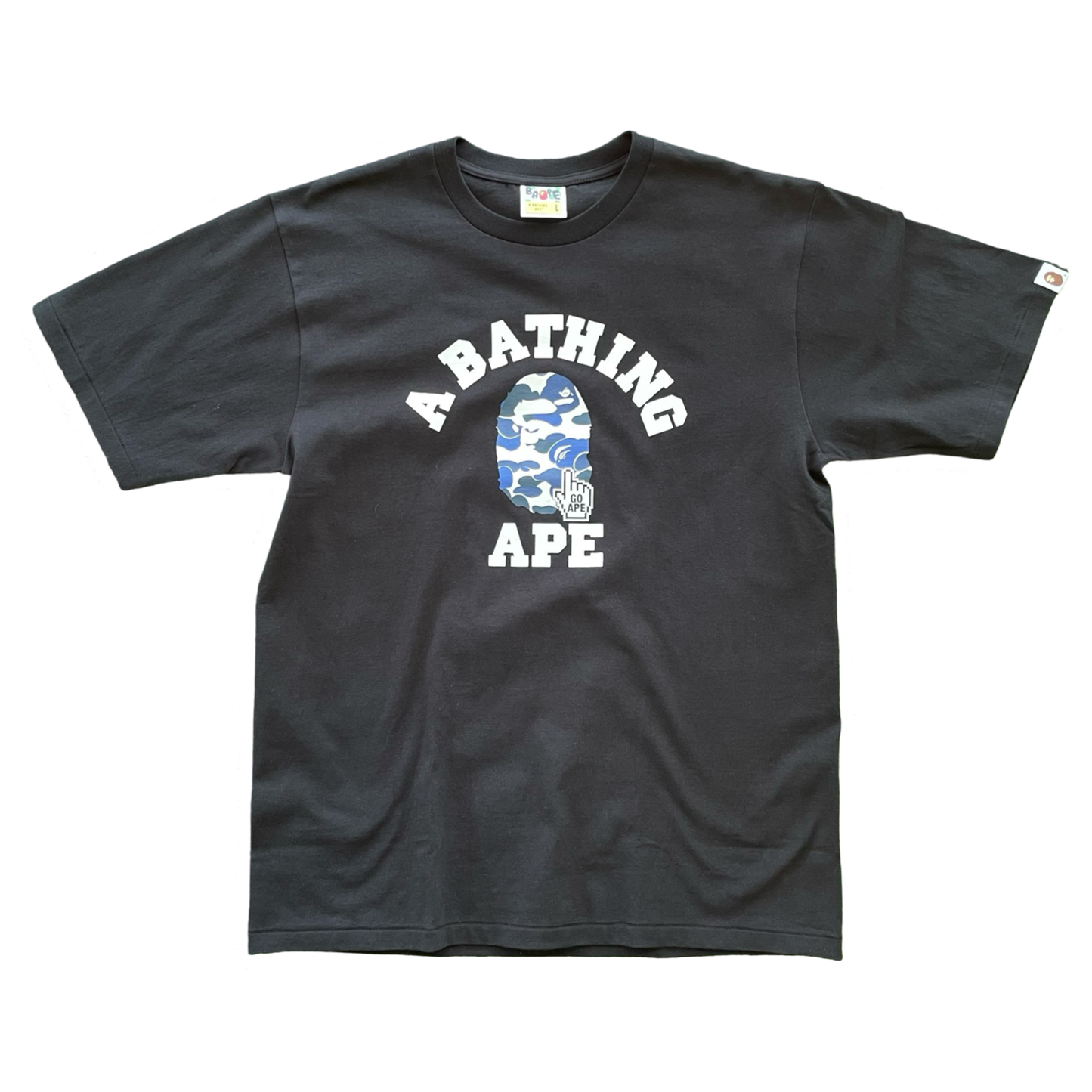 BAPE CAMO GO APE POINTER COLLEGE TEE