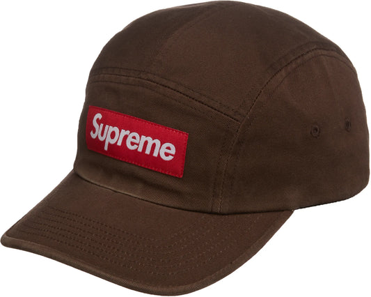 Supreme Washed Chino Twill Camp Cap (FW21) Brown