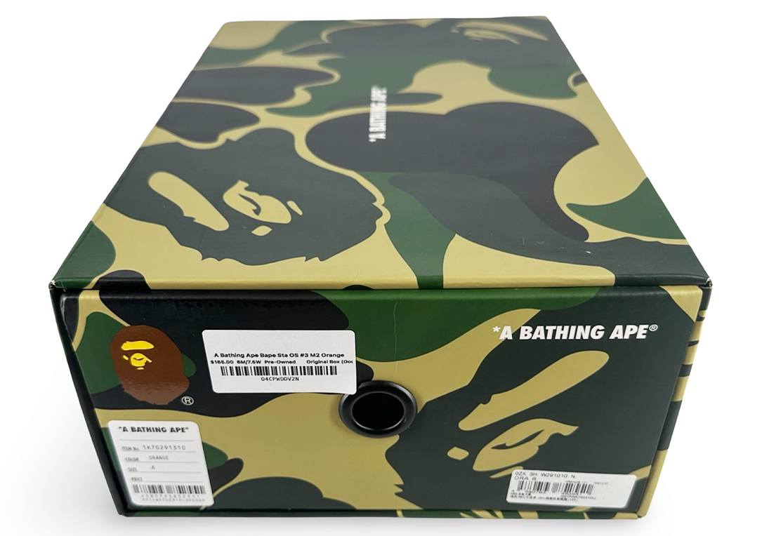 A Bathing Ape Bape Sta OS #3 M2 Orange