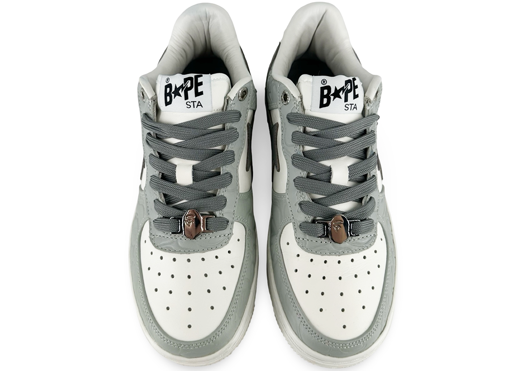 A Bathing Ape Bape Sta #4 Line Camo White Grey