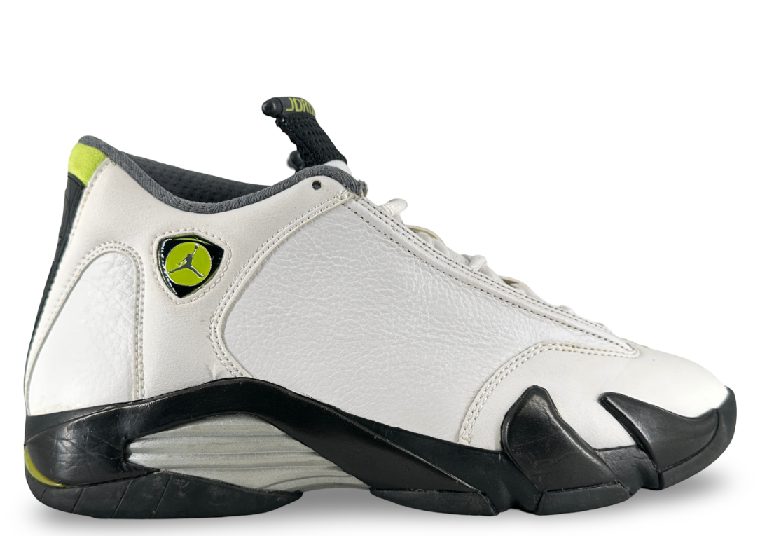 Jordan 14 Retro White Chartreuse
