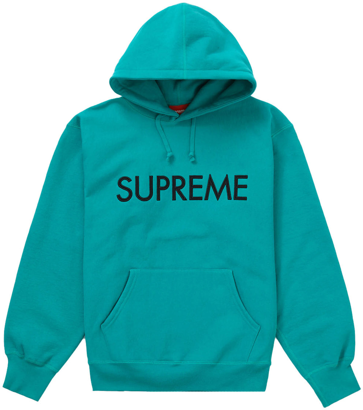 Supreme Capital Hooded Sweatshirt Dark Aqua