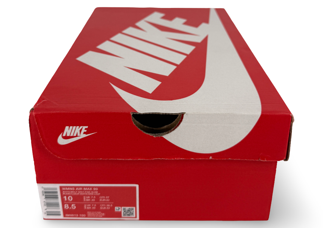 Nike Air Max 90 White Pink Glow Wolf Grey (Women's)