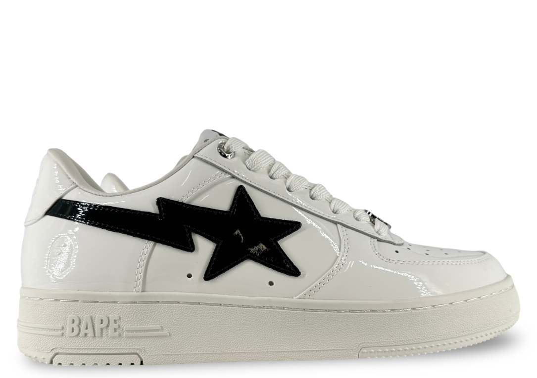 A Bathing Ape Bape Sta #2 White Patent