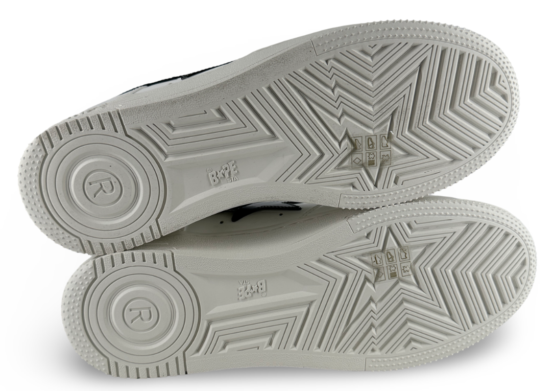 A Bathing Ape Bape Sta #2 White Patent