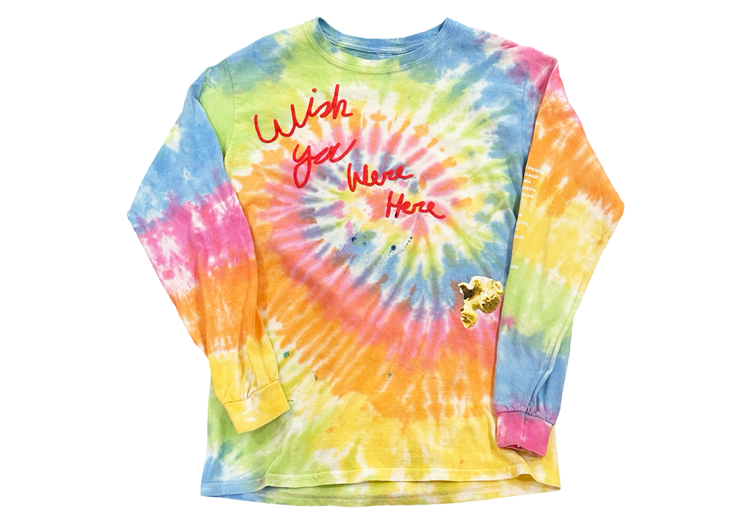 TRAVIS SCOTT Astroworld Wish You Were Here Tie Dye LS Tee