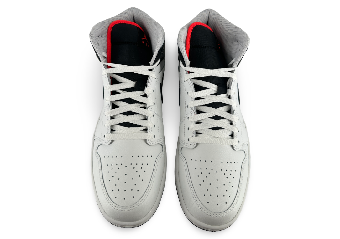 Jordan 1 Mid White Neutral Grey Infrared