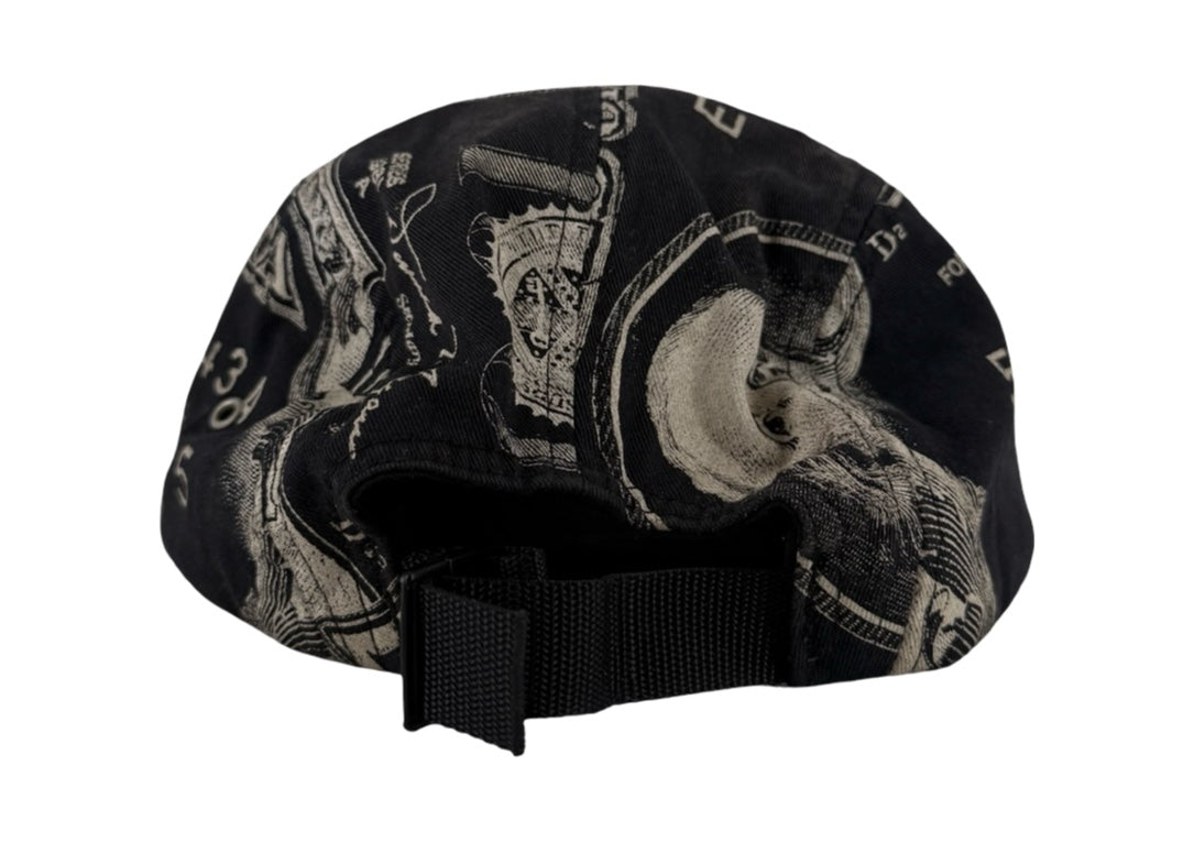 Supreme Franklin Black White Money Camp Hat Cap FW13