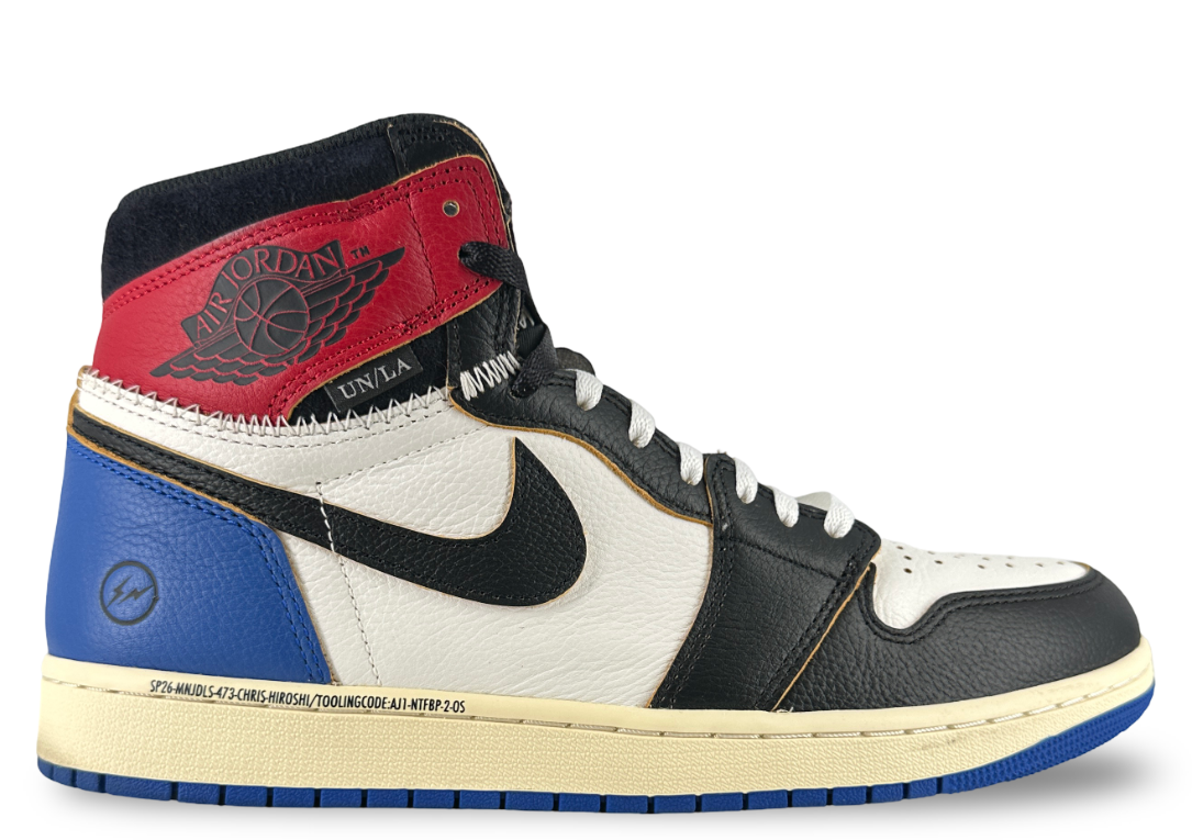 Jordan 1 Retro High OG SP Fragment x Union LA Varsity Red Sport Royal