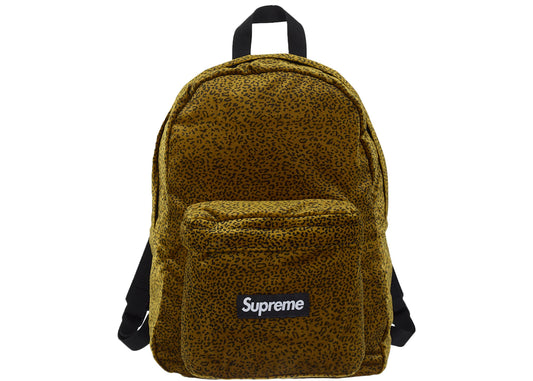 Supreme Velvet Backpack Tan Leopard