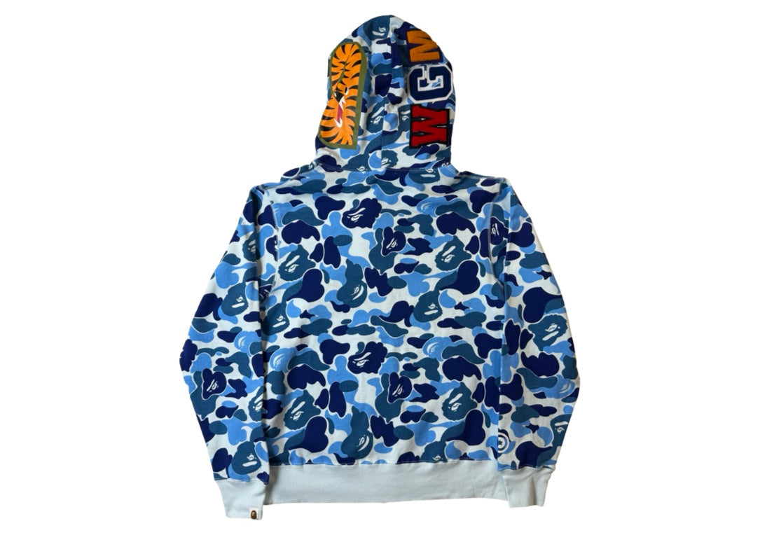 BAPE ABC Camo Crystal Stone Shark Full Zip Hoodie Blue