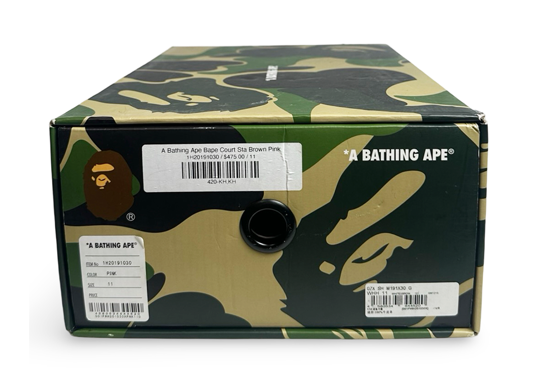 A Bathing Ape Bape Court Sta Brown Pink