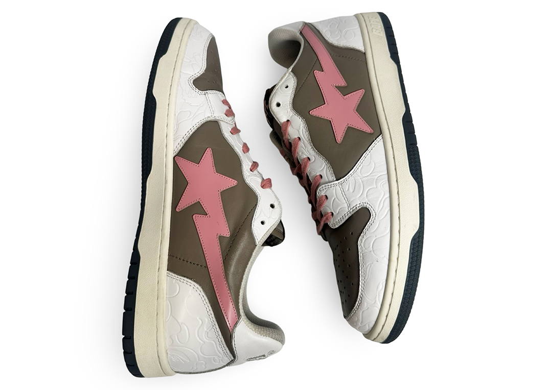 A Bathing Ape Bape Court Sta Brown Pink