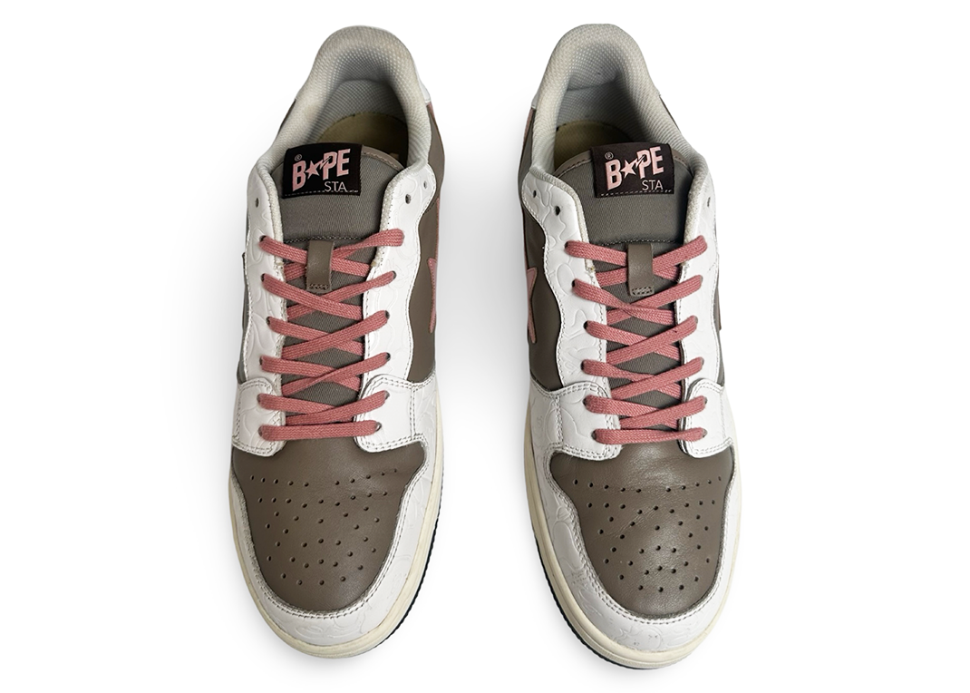 A Bathing Ape Bape Court Sta Brown Pink