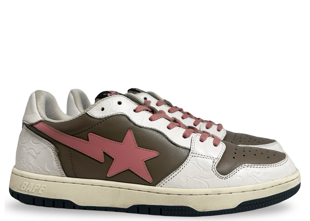 A Bathing Ape Bape Court Sta Brown Pink