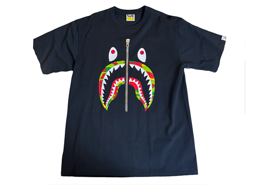 Bape Shark Red Green Camo Tee