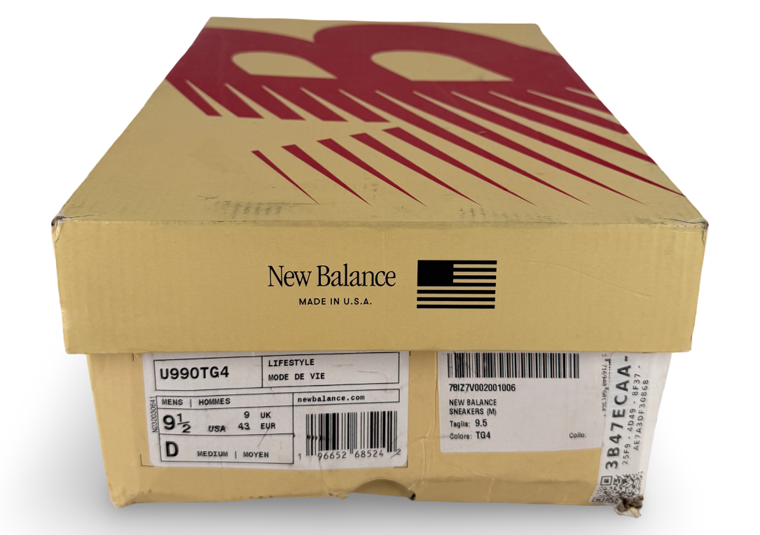 New Balance 990v4 MiUSA Teddy Santis Grey Black Cream