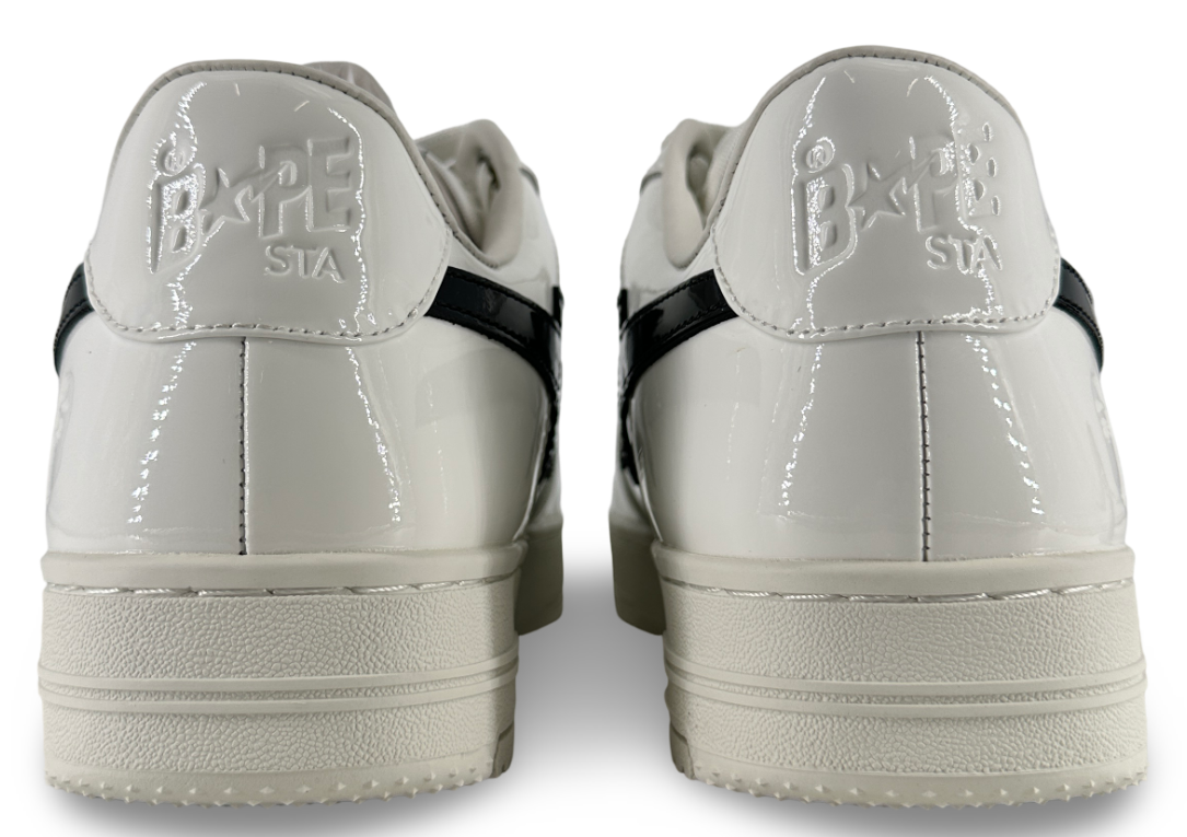 A Bathing Ape Bape Sta #2 White Patent