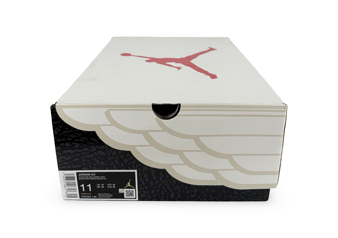 Jordan 2/3 White Black Metallic Silver