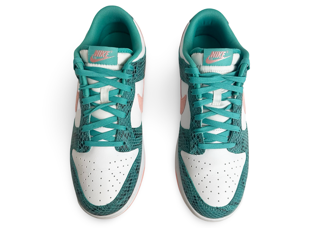 Nike Dunk Low Snakeskin Washed Teal Bleached Coral