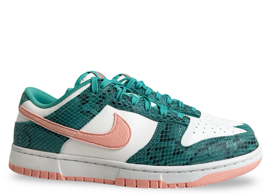 Nike Dunk Low Snakeskin Washed Teal Bleached Coral