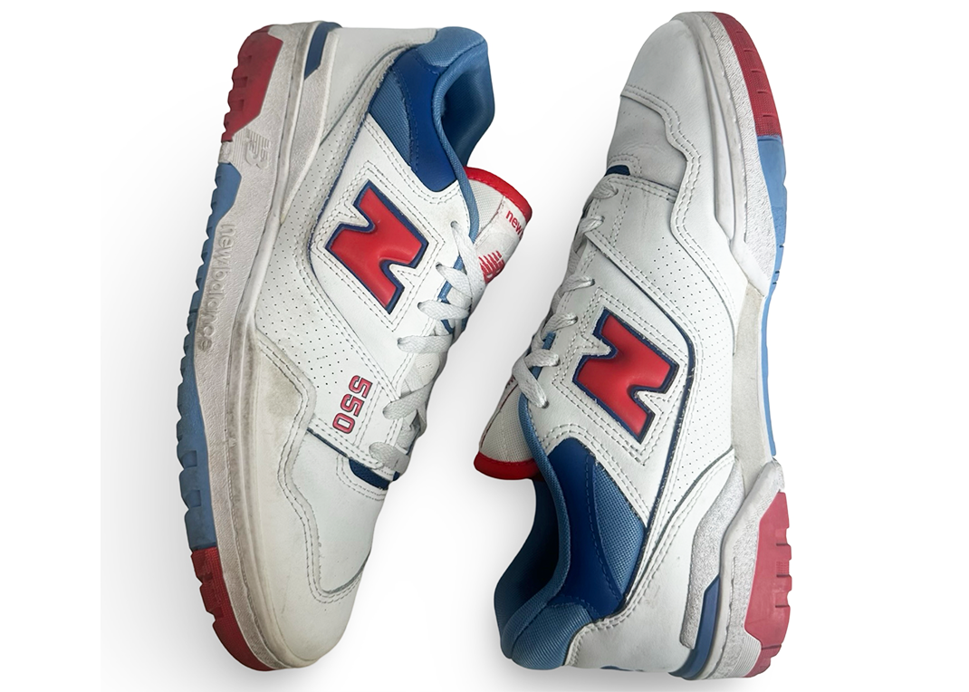 New Balance 550 White True Red Atlantic Blue