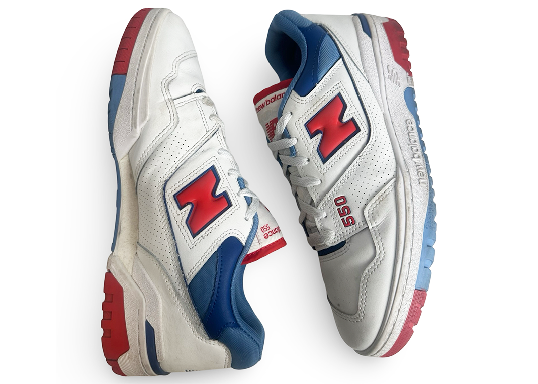 New Balance 550 White True Red Atlantic Blue