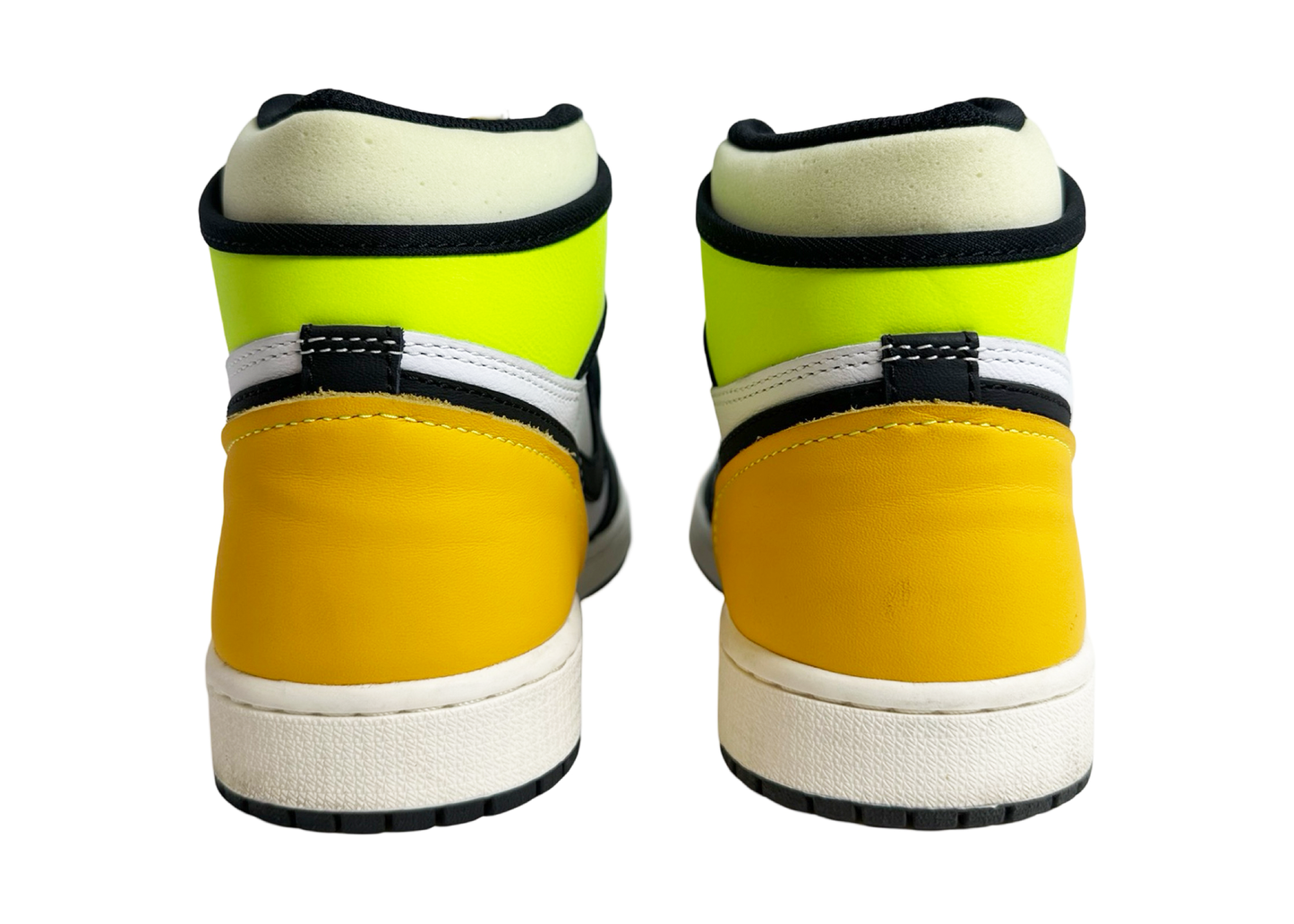 Jordan 1 Retro High White Black Volt University Gold