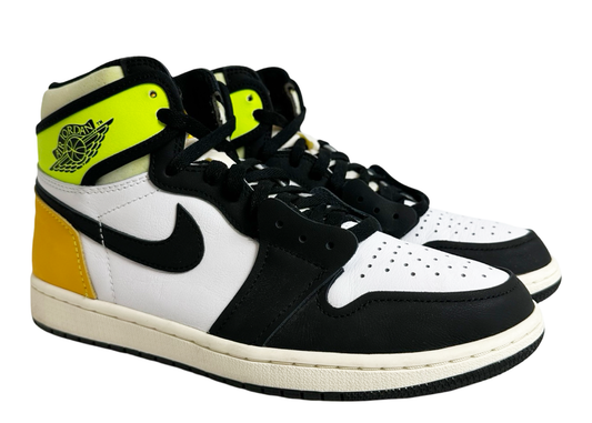 Jordan 1 Retro High White Black Volt University Gold