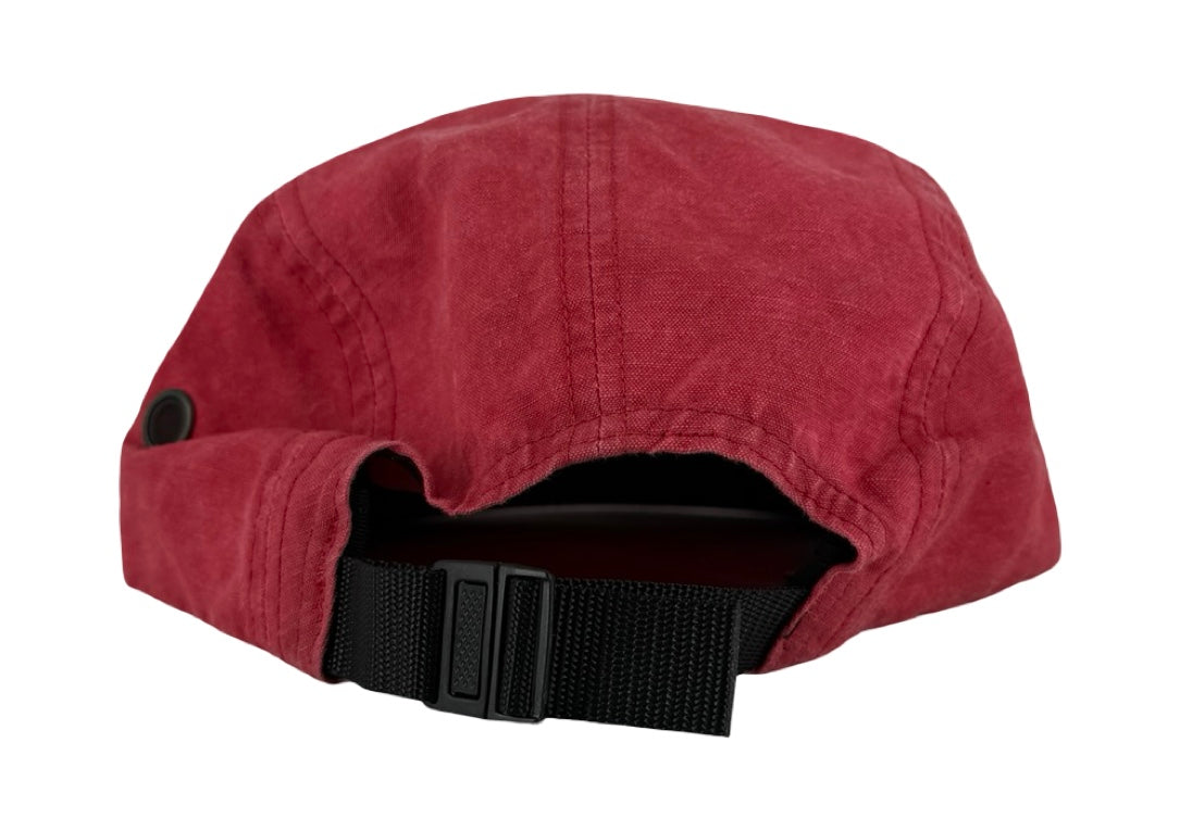 Supreme Washed Linen Camp Cap Red