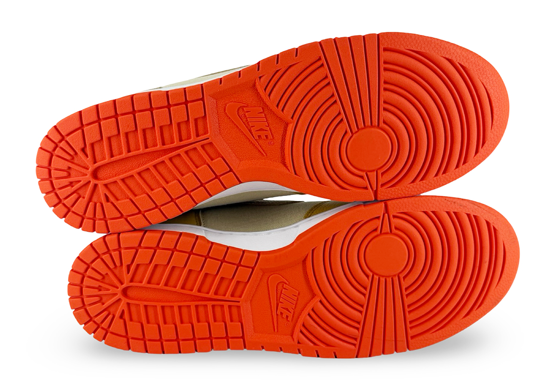 Nike Dunk High Wheat Gold Safety Orange