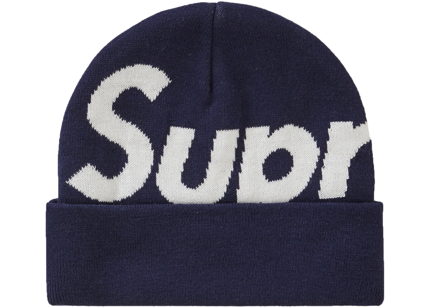 Supreme Big Logo Beanie (FW19) Navy