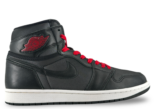 Jordan 1 Retro High Black Satin Gym Red