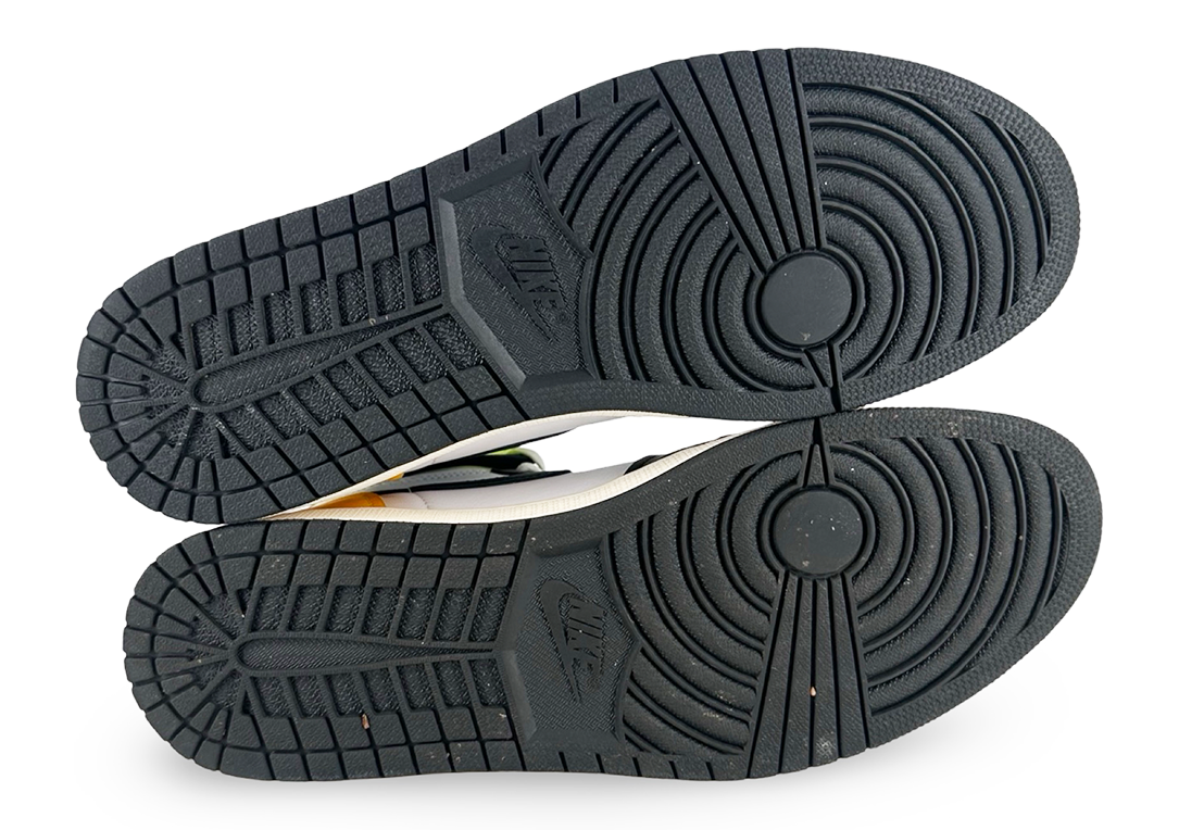 Jordan 1 Retro High White Black Volt University Gold