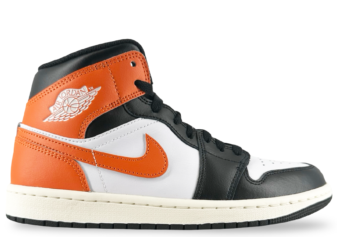 Jordan 1 Mid Black Toe Starfish