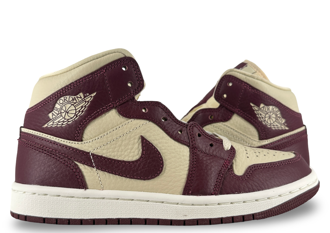 Jordan 1 Mid SE Split Beach Cherrywood Red (Women's)