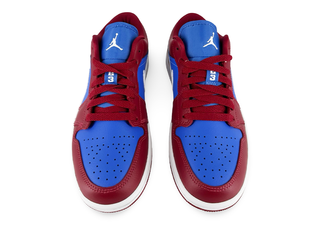 Jordan 1 Low Pomegranate Medium Blue (Women's)