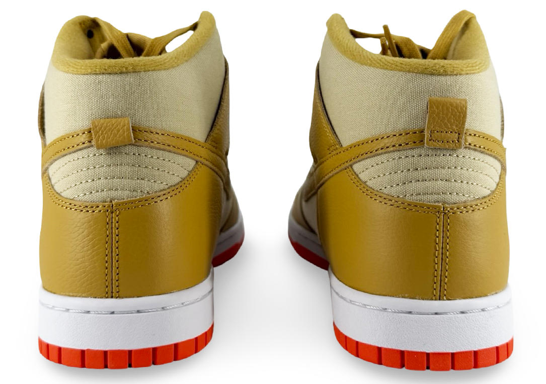 Nike Dunk High Wheat Gold Safety Orange