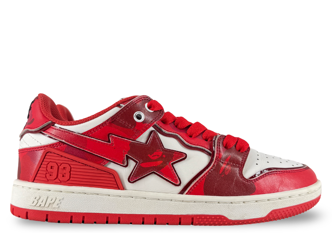 A Bathing Ape Bape SK8 Sta #1 M2 Red Camo