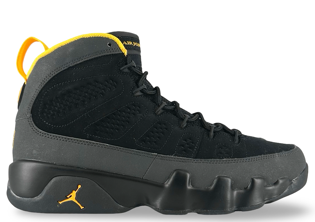 Jordan 9 Retro Dark Charcoal University Gold