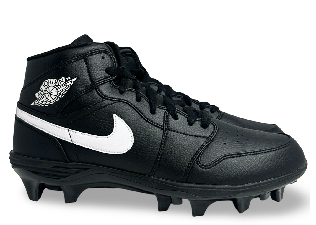 Jordan 1 Mid TD Cleat Black White