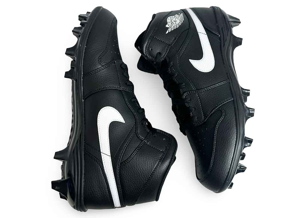 Jordan 1 Mid TD Cleat Black White