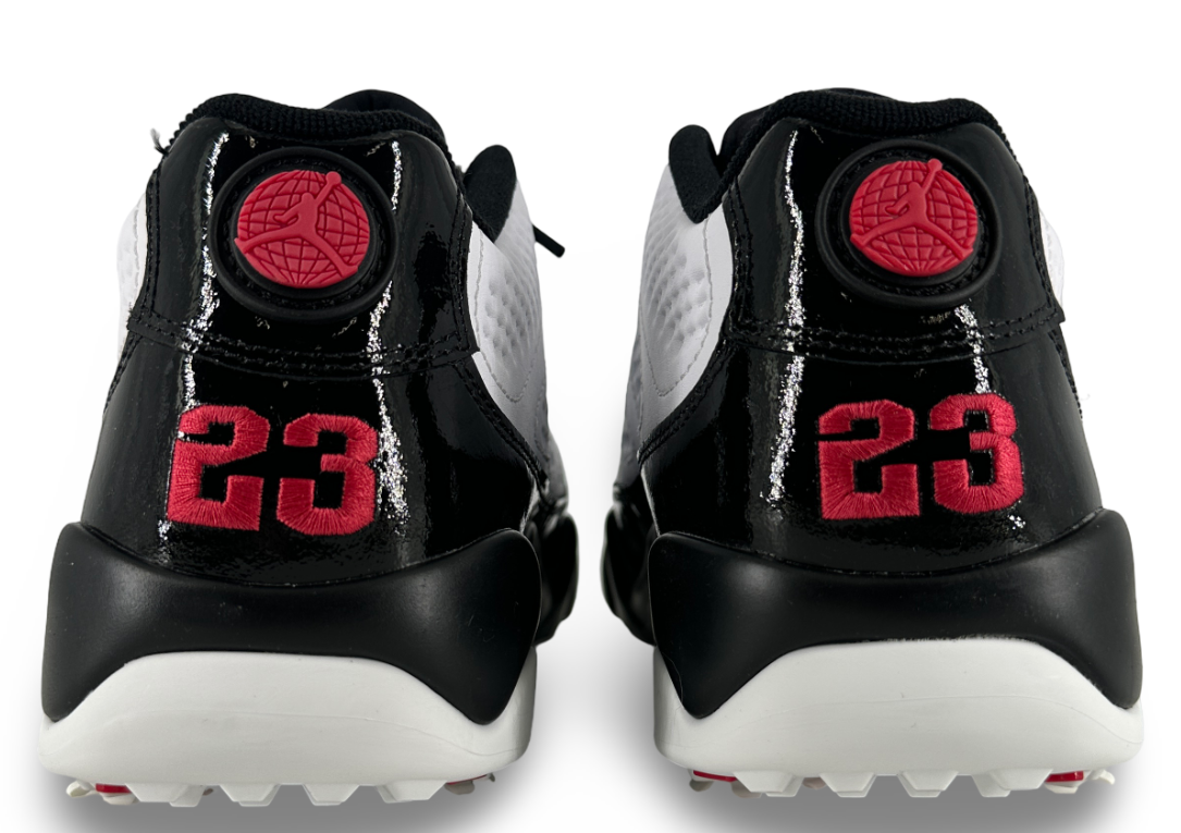 Jordan 9 Retro Low Golf White Black True Red