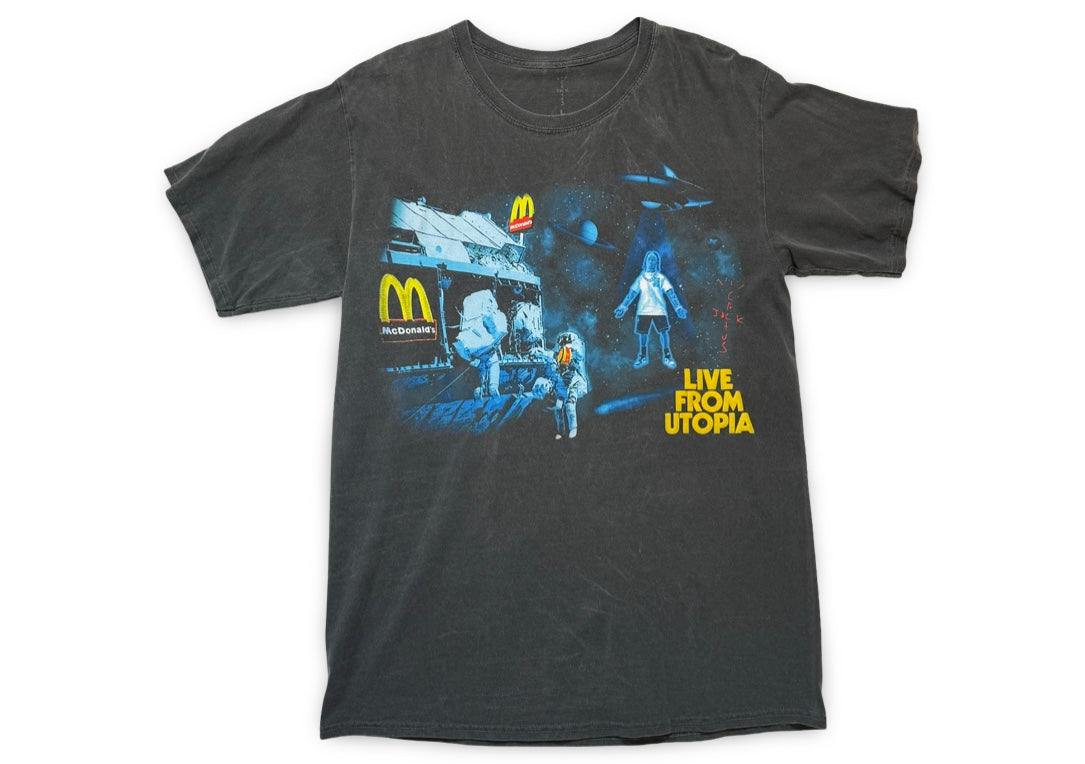 Travis Scott x McDonald's Live From Utopia T-shirt Black