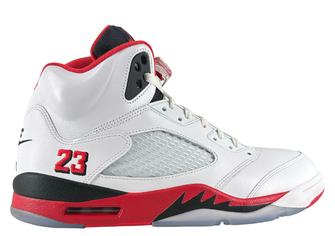 Jordan 5 Retro Fire Red Black Tongue (2025)
