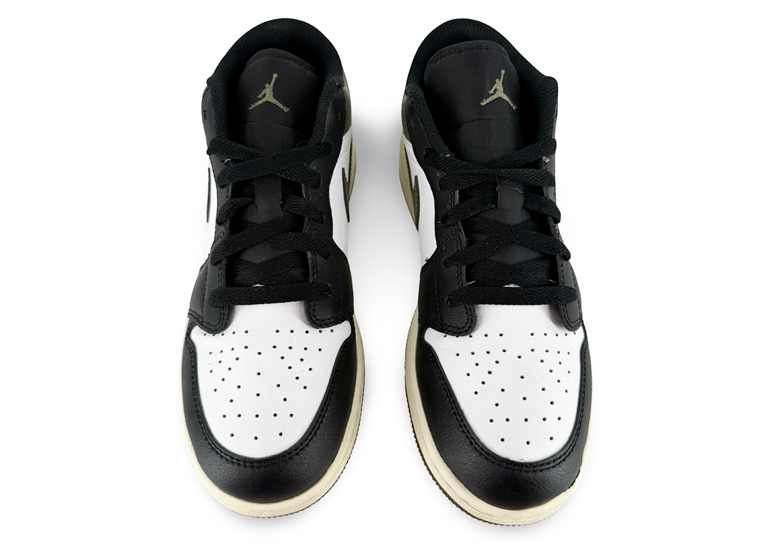 Jordan 1 Low Black Toe Medium Olive (GS)