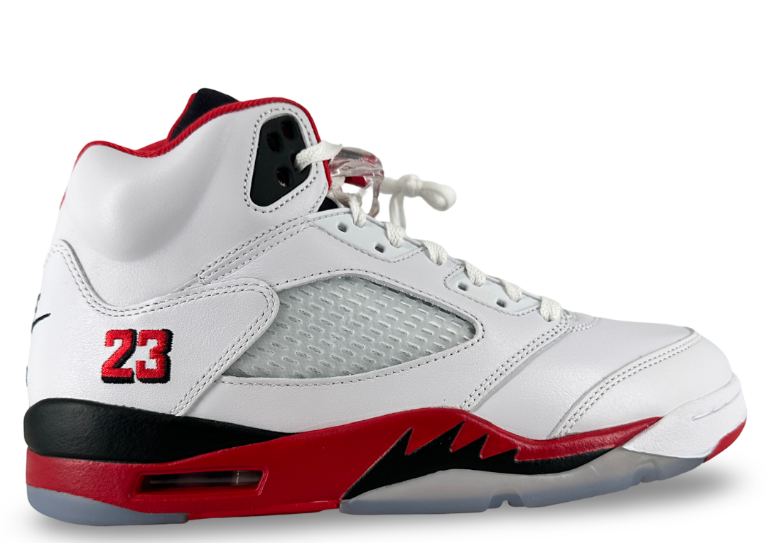 Jordan 5 Retro Fire Red Black Tongue (2025)