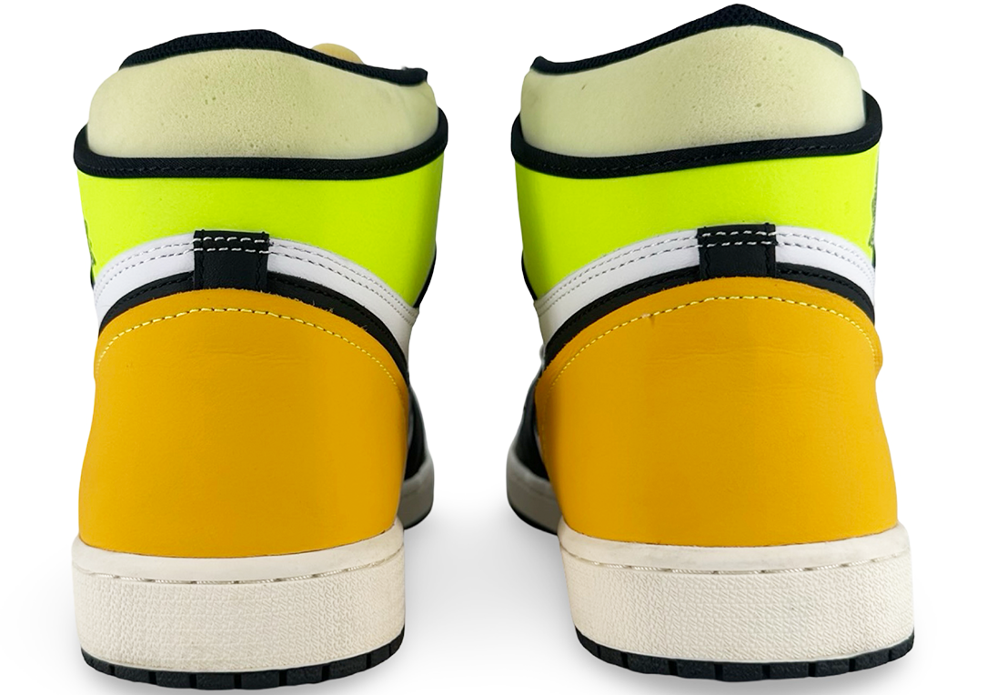 Jordan 1 Retro High White Black Volt University Gold