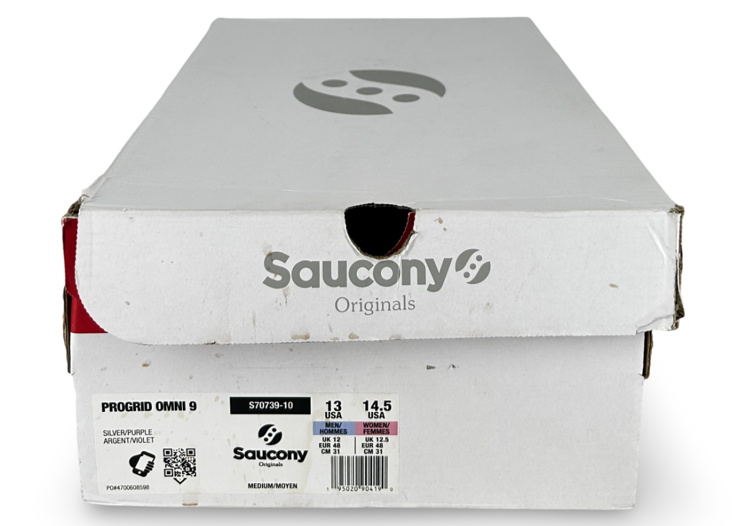 Saucony ProGrid Omni 9
White Black Silver Purple