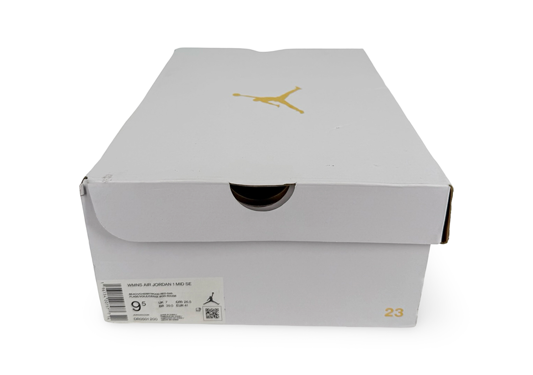 Jordan 1 Mid SE Split Beach Cherrywood Red (Womens)